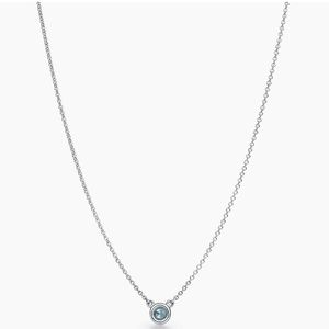 Tiffany Necklace Elsa Peretti Aqua Pendant